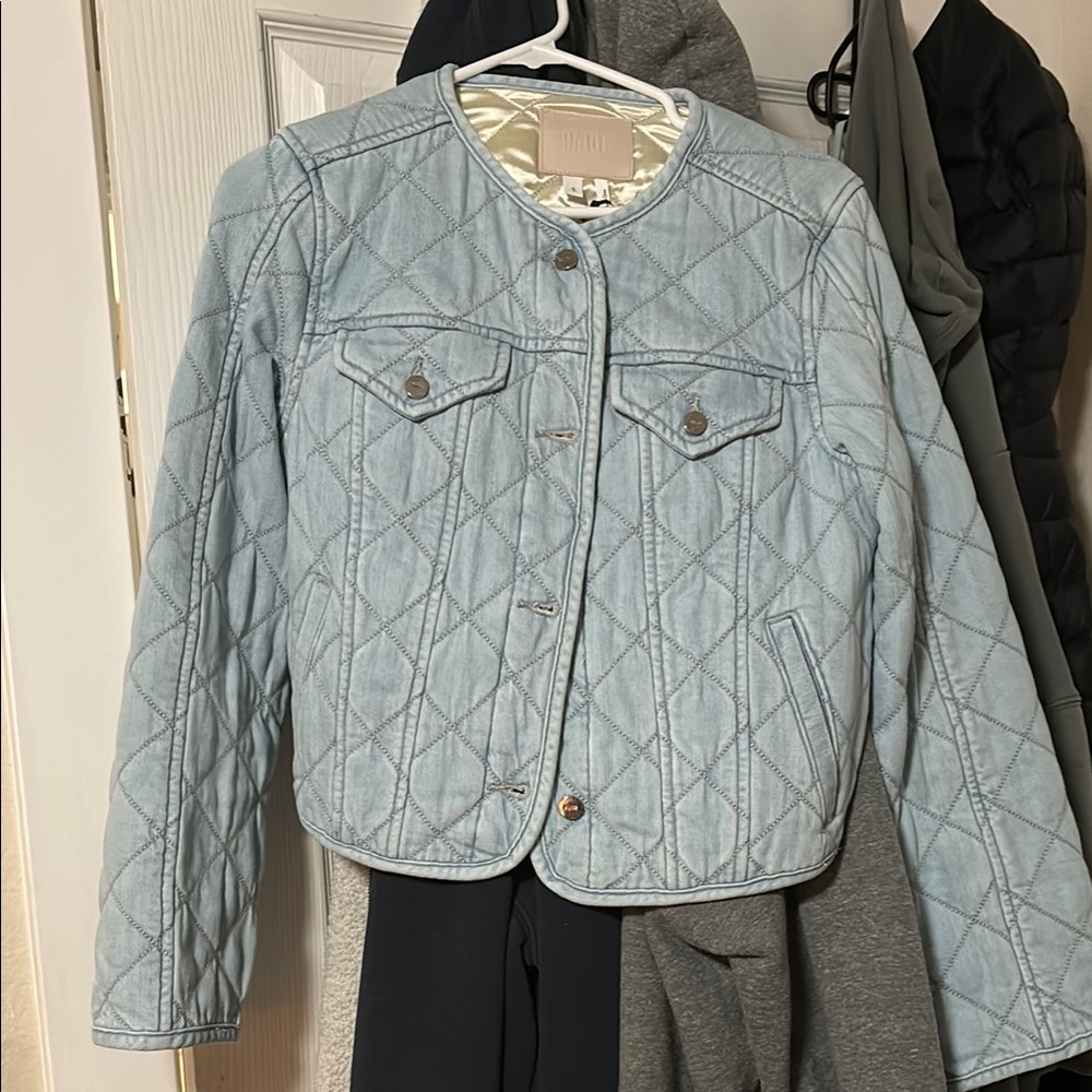 PAIGE Denim Light Blue Quilted Jacket
